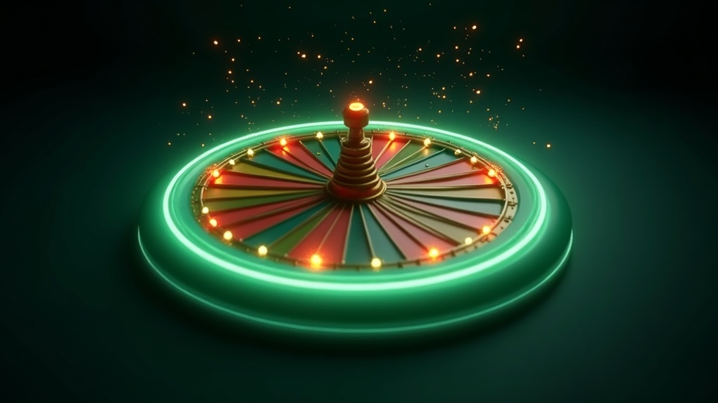 Colorful spinning fortune wheel